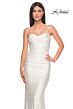 La Femme 31945 Strapless Sweetheart Neckline Ruched Dress