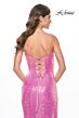 La Femme 31965 High Slit Corset Top Sequin Dress