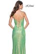 La Femme 31965 High Slit Corset Top Sequin Dress