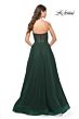 La Femme 31971 Ruched Corset High Slit Strapless Dress
