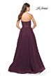 La Femme 31971 Ruched Corset High Slit Strapless Dress