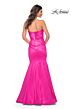 La Femme 31980 Ruched Satin Strapless Trumpet Dress