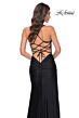 La Femme 31988 Lace Corset Slit Skirt Dress