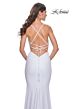 La Femme 31989 Embellished Bodice Lace-Up Dress