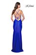 La Femme 31989 Embellished Bodice Lace-Up Dress