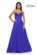 La Femme 31997 Ruched Corset High Slit Strapless Dress