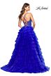 La Femme 32002 Ruffle Skirt Embellished Corset Dress