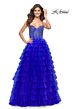La Femme 32002 Ruffle Skirt Embellished Corset Dress