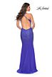 La Femme 32007 Criss Cross Back Embellished Dress