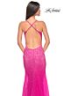La Femme 32007 Criss Cross Back Embellished Dress