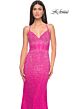 La Femme 32007 Criss Cross Back Embellished Dress