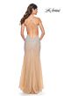 La Femme 32007 Criss Cross Back Embellished Dress