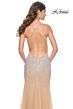 La Femme 32007 Criss Cross Back Embellished Dress