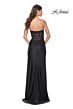 La Femme 32011 Floral Corset Beaded Skirt Dress