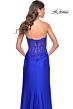 La Femme 32011 Floral Corset Beaded Skirt Dress