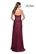 La Femme 32011 Floral Corset Beaded Skirt Dress