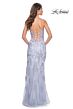 La Femme 32013 Scalloped Slit Strapless Corset Dress