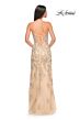 La Femme 32013 Scalloped Slit Strapless Corset Dress