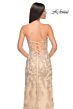 La Femme 32013 Scalloped Slit Strapless Corset Dress