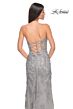La Femme 32013 Scalloped Slit Strapless Corset Dress