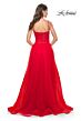 La Femme 32017 Ruched Corset High Slit Dress