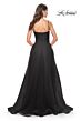 La Femme 32017 Ruched Corset High Slit Dress