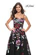 La Femme 32019 High Slit Multicolor Floral Dress
