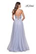 La Femme 32020 Floral Corset High Slit Embellished Dress