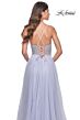 La Femme 32020 Floral Corset High Slit Embellished Dress