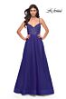 La Femme 32020 Floral Corset High Slit Embellished Dress