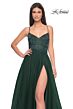 La Femme 32020 Floral Corset High Slit Embellished Dress