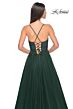 La Femme 32020 Floral Corset High Slit Embellished Dress