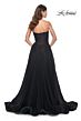 La Femme 32029 Ruched Corset High Slit Hot Fix Dress