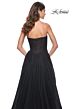 La Femme 32029 Ruched Corset High Slit Hot Fix Dress