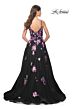 La Femme 32030 Floral Appliques Sweetheart Neckline Dress