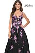 La Femme 32030 Floral Appliques Sweetheart Neckline Dress