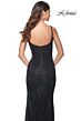 La Femme 32038 Notched Neckline Sparkly Corset Dress