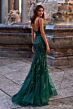 La Femme 32049 Spaghetti Straps Open Back Embellished Dress