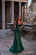 La Femme 32049 Spaghetti Straps Open Back Embellished Dress