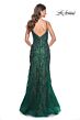 La Femme 32049 Spaghetti Straps Open Back Embellished Dress