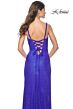 La Femme 32058 High Slit Embellished Lace-Up Dress