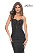 La Femme 32069 Sparkly Top Strapless Sweetheart Neck Dress