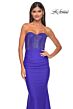 La Femme 32069 Sparkly Top Strapless Sweetheart Neck Dress