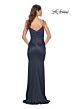 La Femme 32075 Sweetheart Neckline Ruched Satin Dress