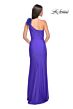 La Femme 32076 High Slit One Shoulder Ruched Dress
