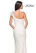 La Femme 32076 High Slit One Shoulder Ruched Dress