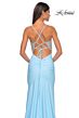 La Femme 32079 Rhinestone Top Lace-Up Back Dress