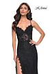 La Femme 32080 Scalloped Slit Beaded Lace Dress