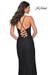 La Femme 32080 Scalloped Slit Beaded Lace Dress