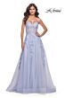 La Femme 32082 Illusion Corset High Slit Embroidered Dress